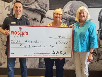 $5,000 Arts Alive Donation