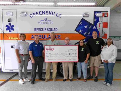 $1,798.84 Greensville Volunteer Rescue Squad Donation