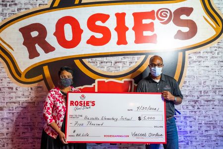 Rosie's in Hampton $5,000 Bassette Elementary Donation