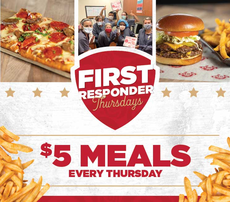 First Responder Thursdays $5 Meals every Thursday