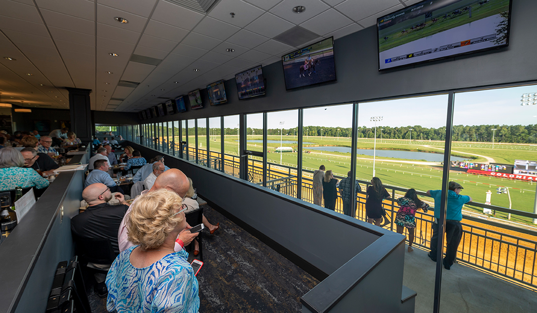Spectators at Colonial Downs Race Track