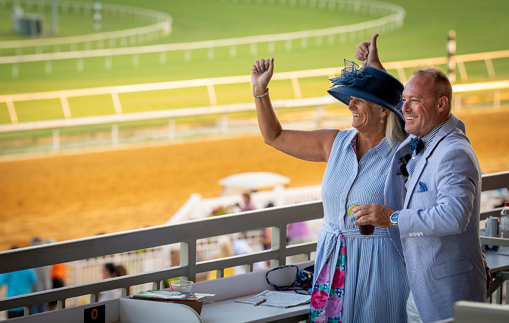 In the stands at Colonial Downs