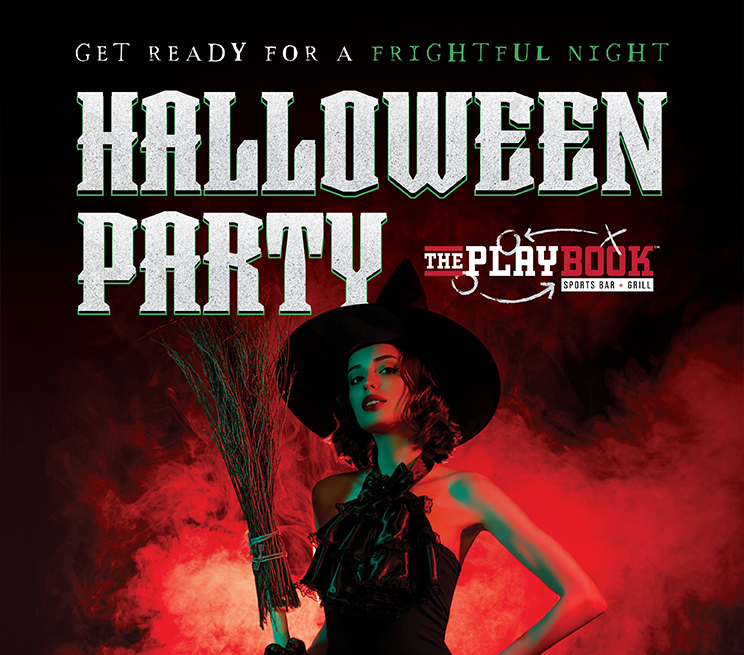 Get ready for a frightful night! Halloween party at The Playbook Sports Bar + Grill