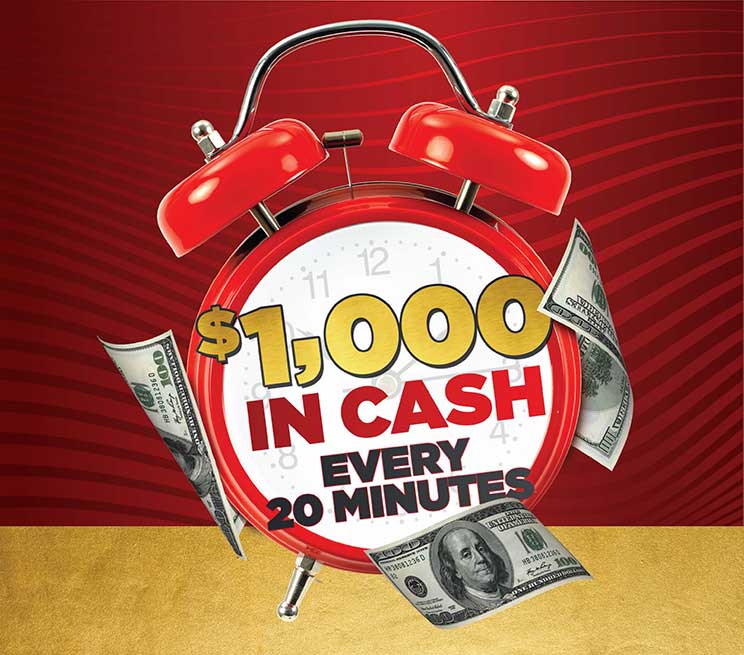$1,000 in Cash Every 20 Minutes