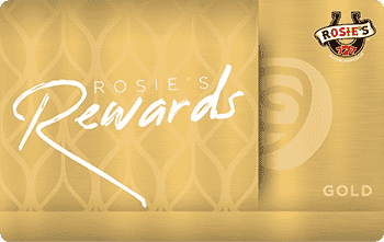 Gold Rosie's Rewards Card