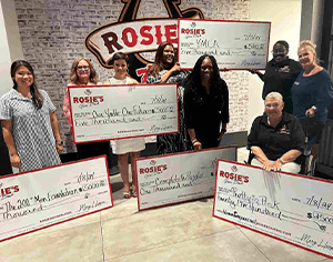 ROSIE’S HAMPTON INVESTS IN COMMUNITY THROUGH ROSIE’S GIVES BACK PROGRAM