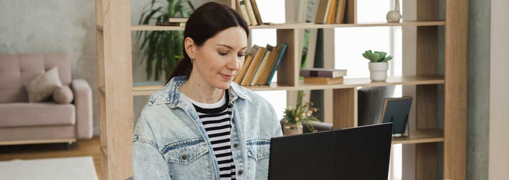 Woman on computer