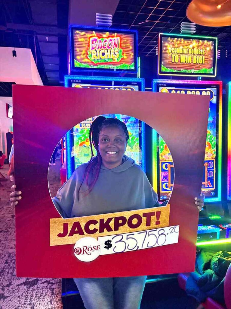 Margaret $35,758.20 Bacon Riches The Rose Gaming Resort
