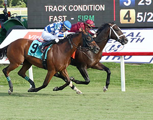 Horses racing at Colonial Downs